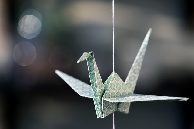 origami pták